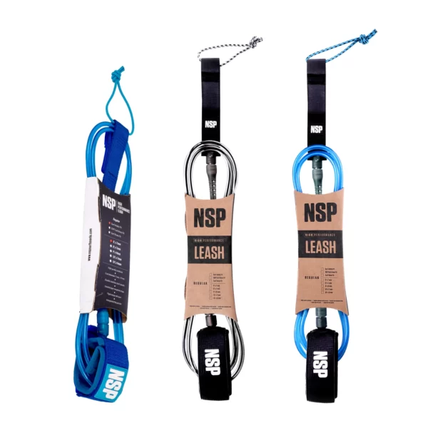 Surf Leash 2021, SUP Leash Black 2022 and Surf Leash Blue 2022