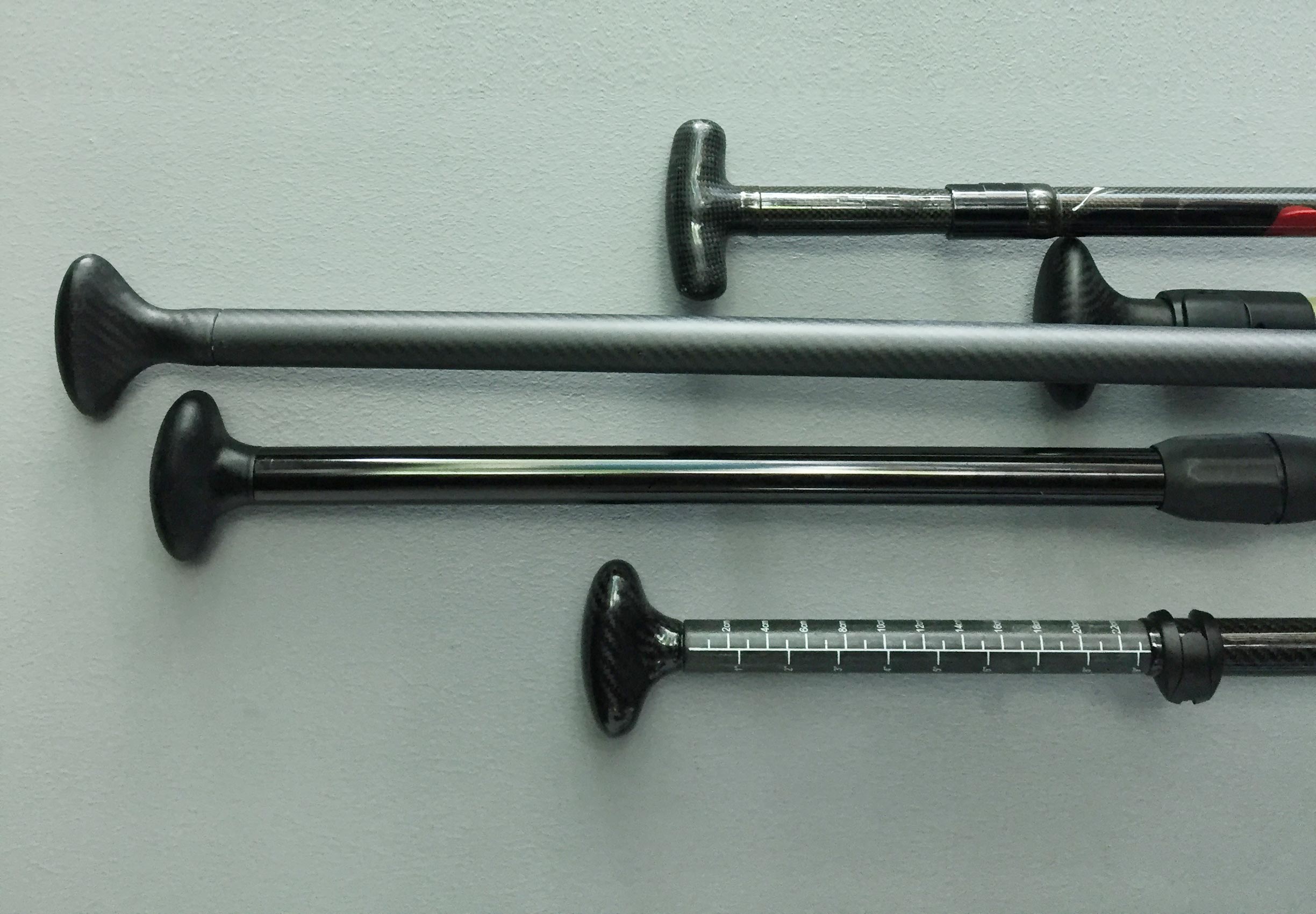 SUP Paddle shafts at different lengths