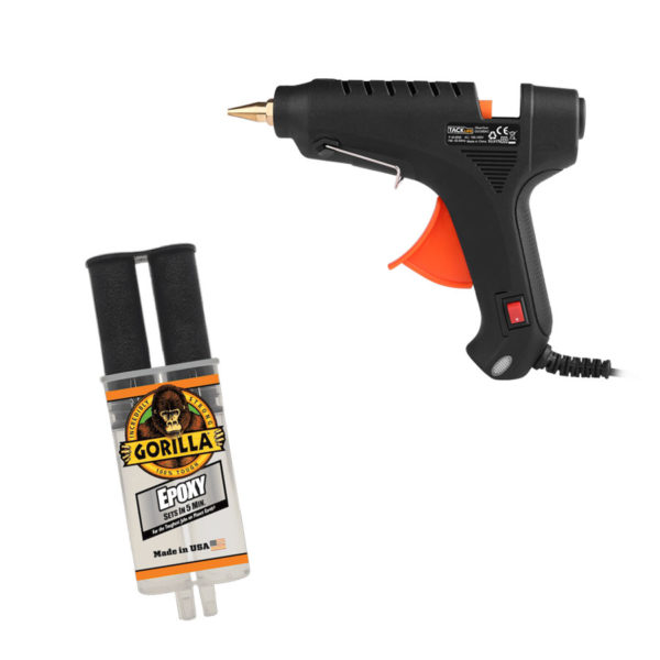 Typical epoxy vs. a typical hot glue gun