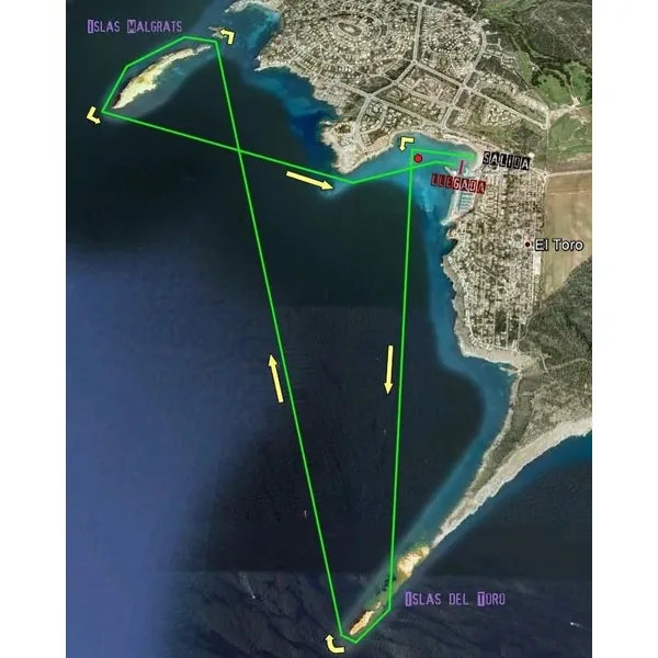 Port Adriano SUP Race Route