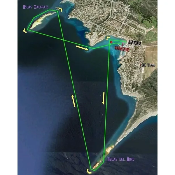 Port Adriano SUP Race Route Port Adriano SUP Race Route