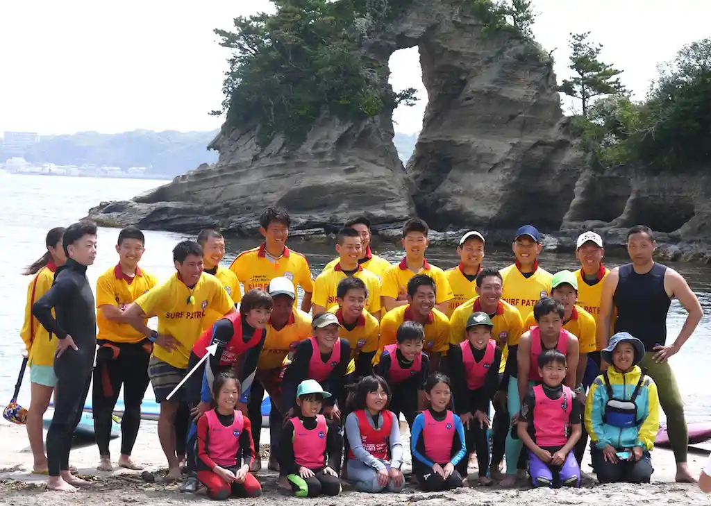 Ralph Gillett age 8 joins junior life saving club of Japan