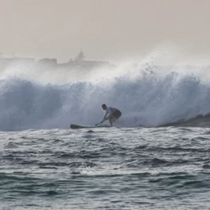 Riding in big waves